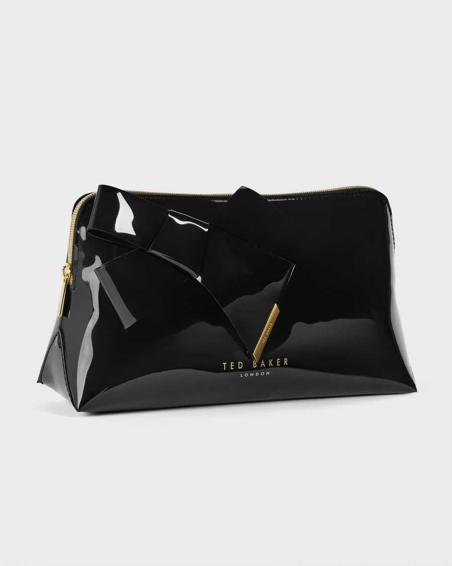 Ted Baker Nicco Knot Bow Washbag Black | 1294638-OJ