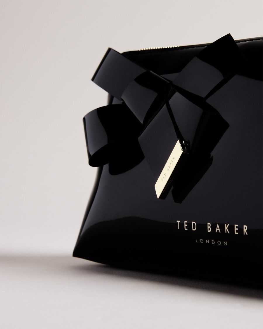 Ted Baker Nicolai Knot Bow Makeup Bag Black | 0834527-UJ