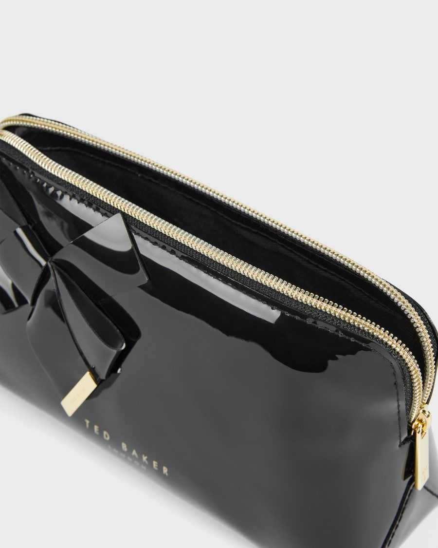 Ted Baker Nicolai Knot Bow Makeup Bag Black | 0834527-UJ