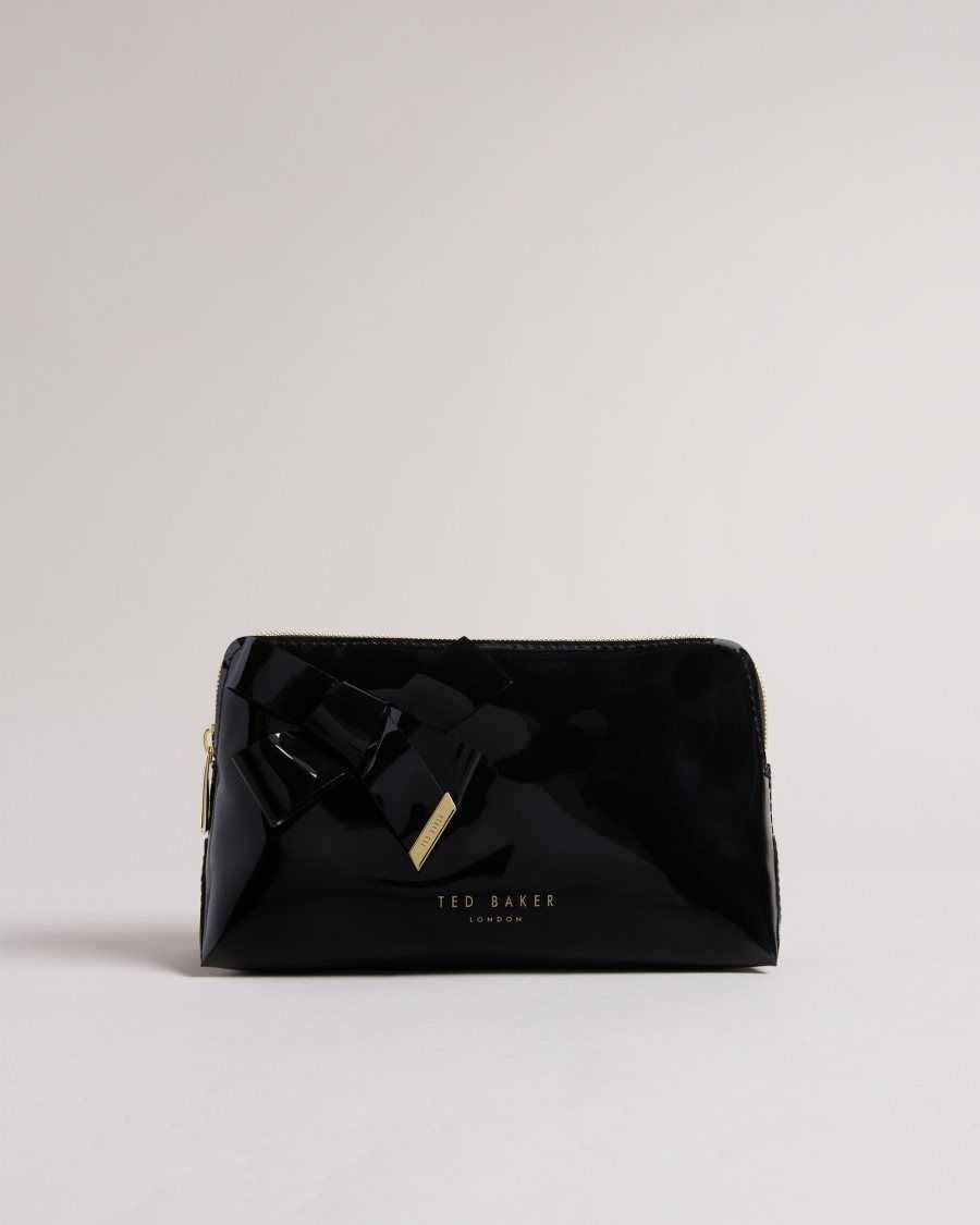 Ted Baker Nicolai Knot Bow Makeup Bag Black | 0834527-UJ