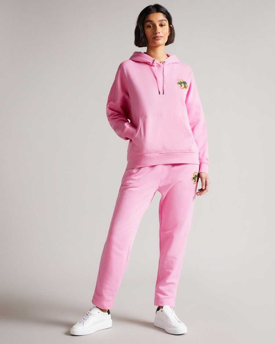 Ted Baker Nicolez Jersey Jogger With Flower Pink | 3586190-KI