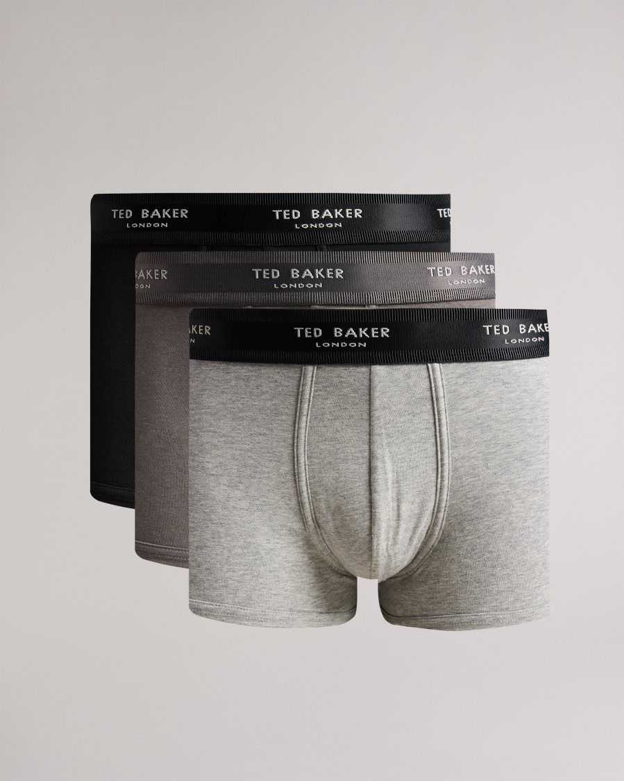 Ted Baker Nino 3 Pack Assorted Trunks Grey | 6197285-VZ