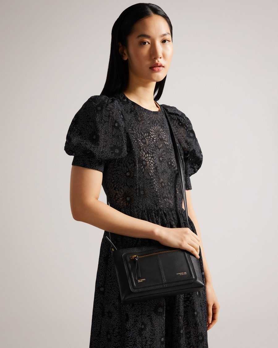 Ted Baker Nishu Workwear Crossbody Bag Black | 1730584-CW