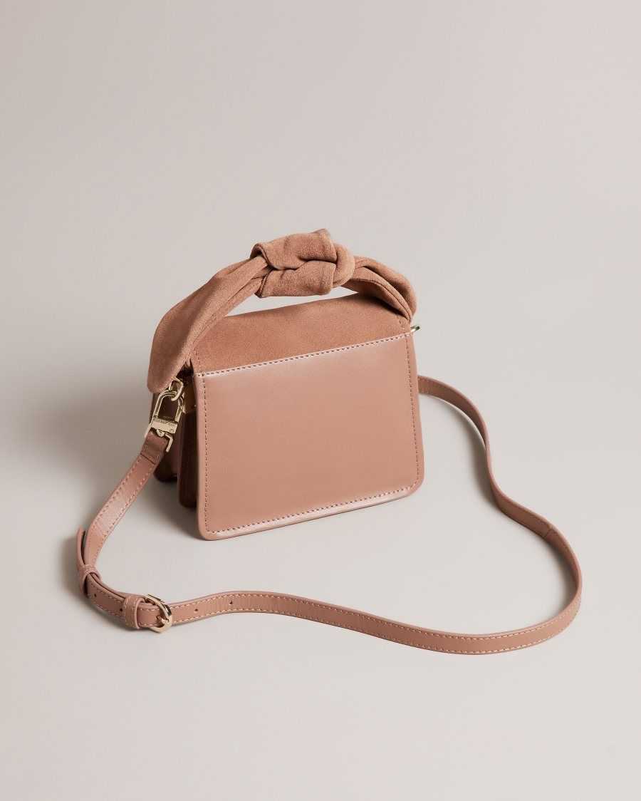 Ted Baker Niyah Soft Knot Bow Mini Cross Body Bag Natural | 8360579-YZ