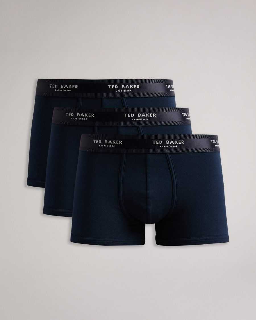 Ted Baker Noe 3 Pack Trunks Navy | 6325187-MJ