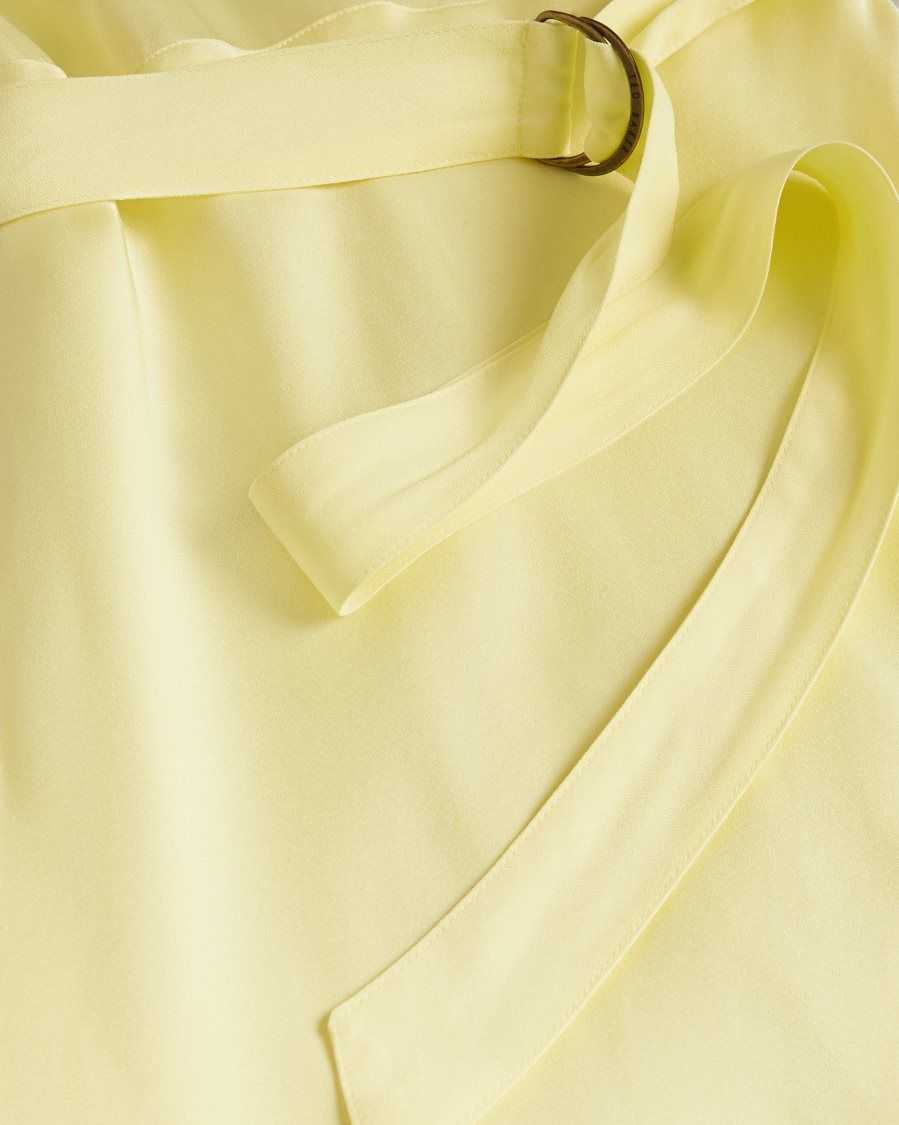 Ted Baker Noemi V Neck Bias Cut Midi Dress Light Yellow | 6835709-HB