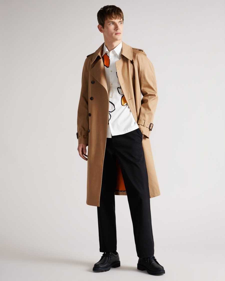 Ted Baker Ogmore Bonded Trench Coat Tan | 1036948-FI