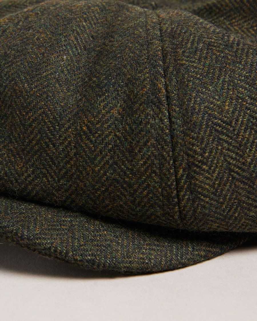 Ted Baker Olliii Wool Felt Baker Boy Hat Khaki | 7420951-BQ