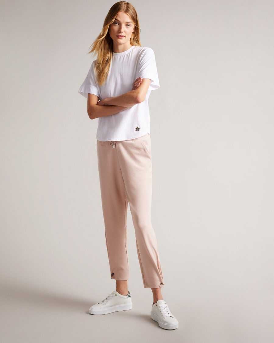 Ted Baker Orthon Joggers With Pleated Cuff Dusky Pink | 1629038-HV