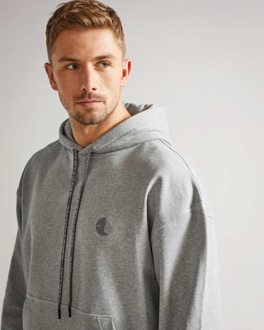 Ted Baker Owenns Relaxed Fit Hoodie Grey-Marl | 2386715-VK