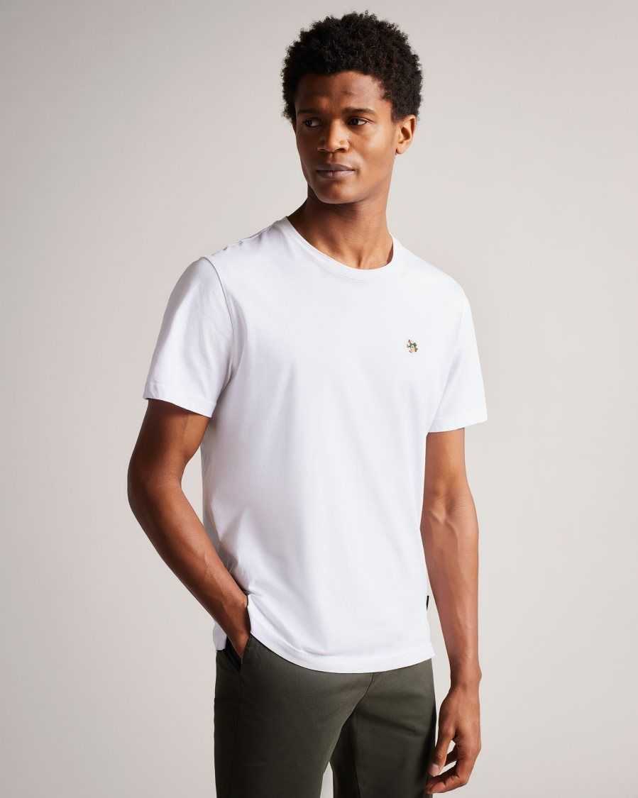 Ted Baker Oxford Short Sleeve T Shirt White | 5928370-BU