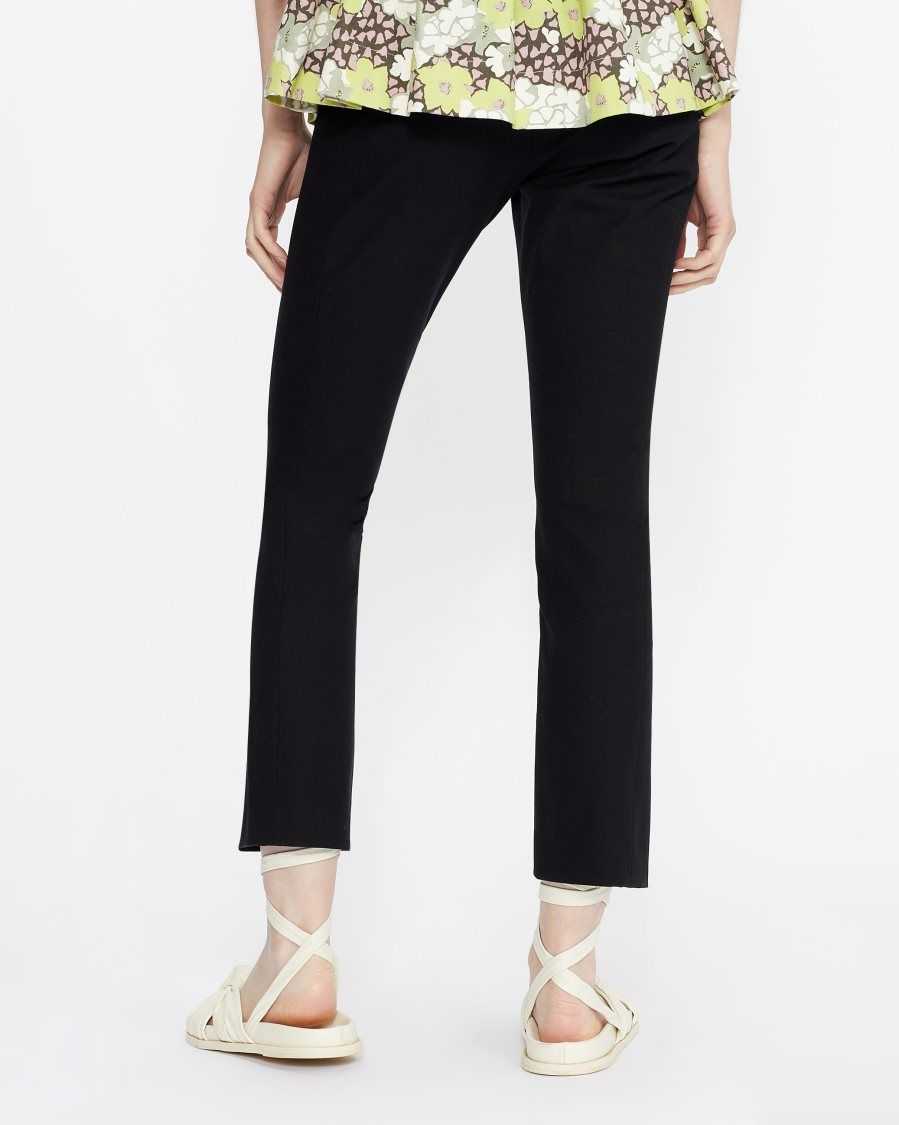 Ted Baker Ozete Slit Detail Trousers Black | 4906153-SV