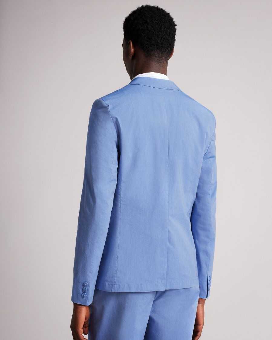 Ted Baker Paco Shot Cotton Blazer Blue | 1639840-LB