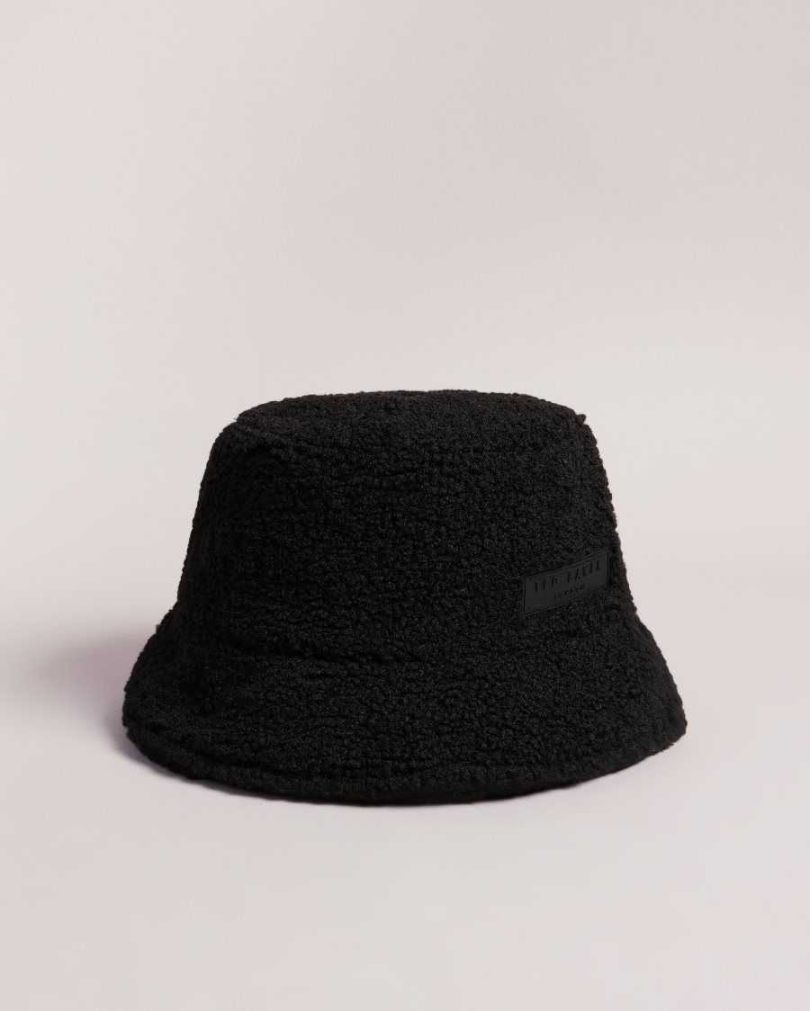 Ted Baker Pamelll Faux Shearling Bucket Hat Black | 5601278-WA