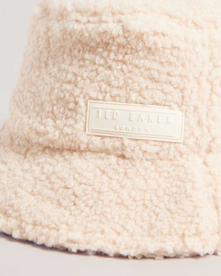 Ted Baker Pamelll Faux Shearling Bucket Hat Natural | 9507213-AE