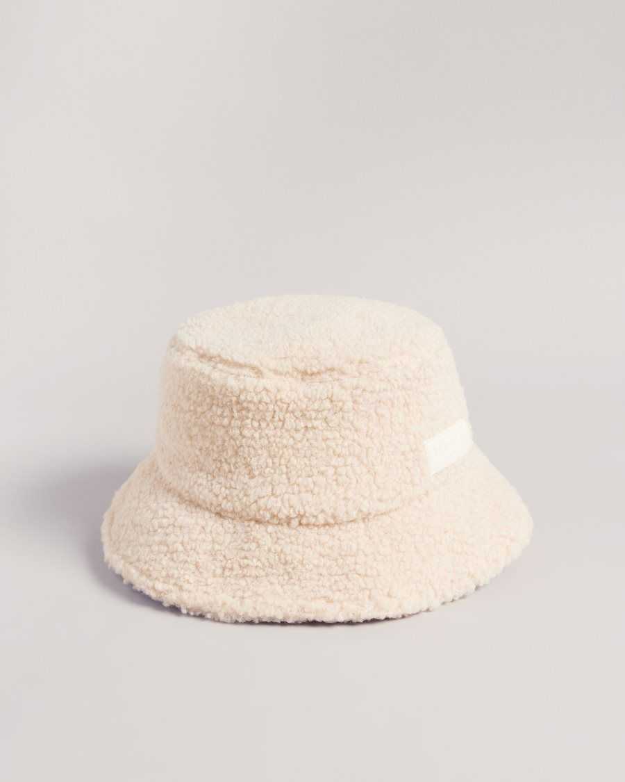 Ted Baker Pamelll Faux Shearling Bucket Hat Natural | 9507213-AE