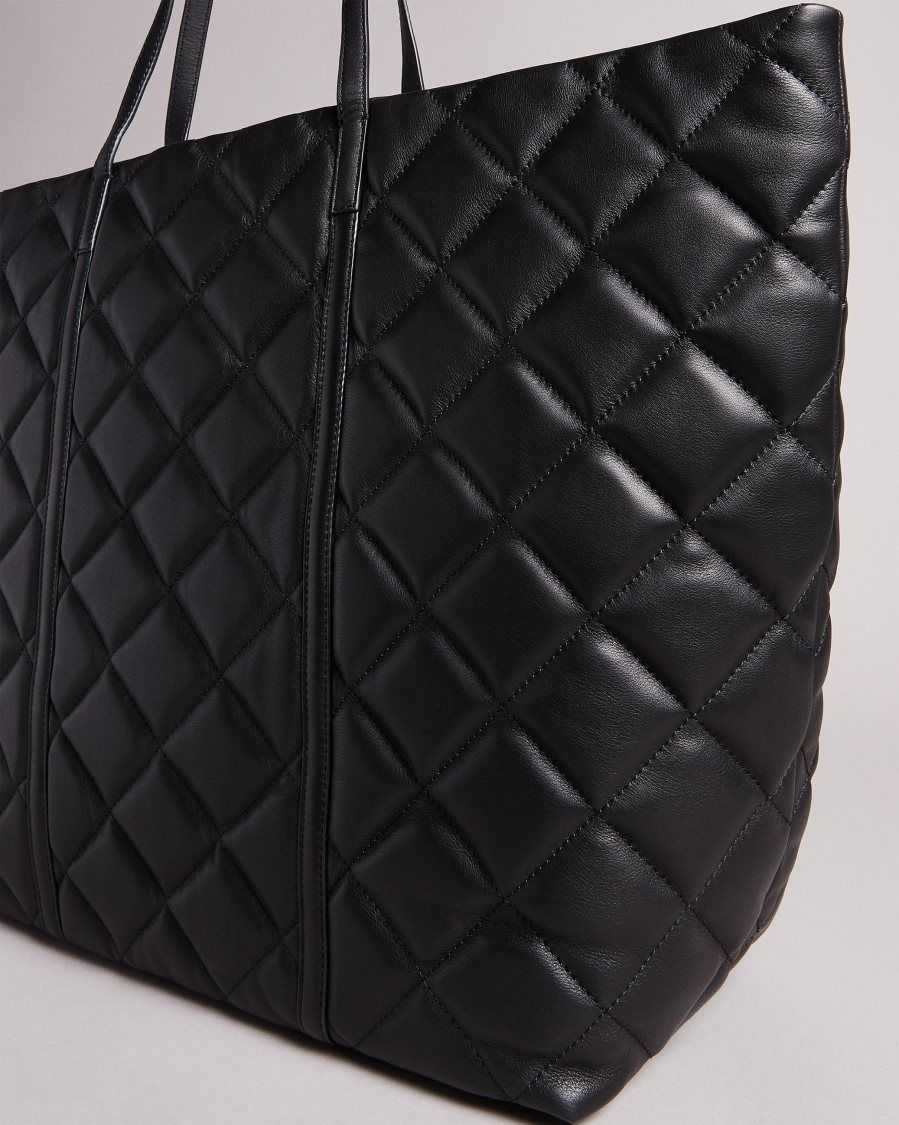 Ted Baker Pascale Quilted Studded Tote Black | 4201968-TD