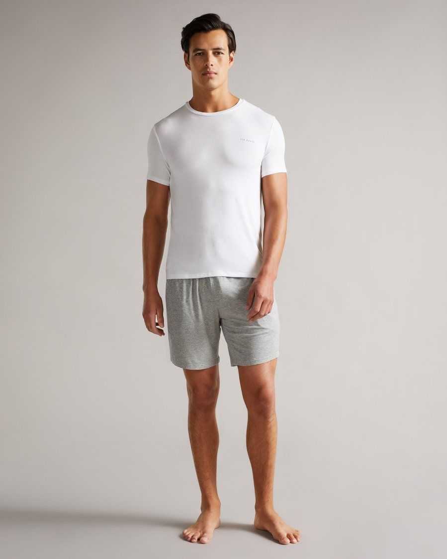 Ted Baker Peacok Solid Modal T-Shirt White | 3524619-WA