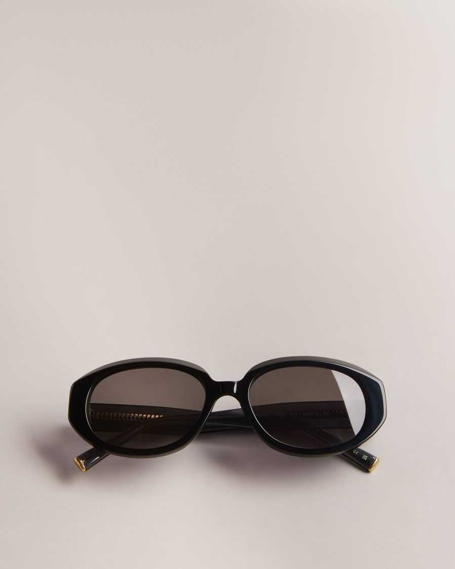 Ted Baker Pennyie Oval Frame Sunglasses Black | 6514230-YU