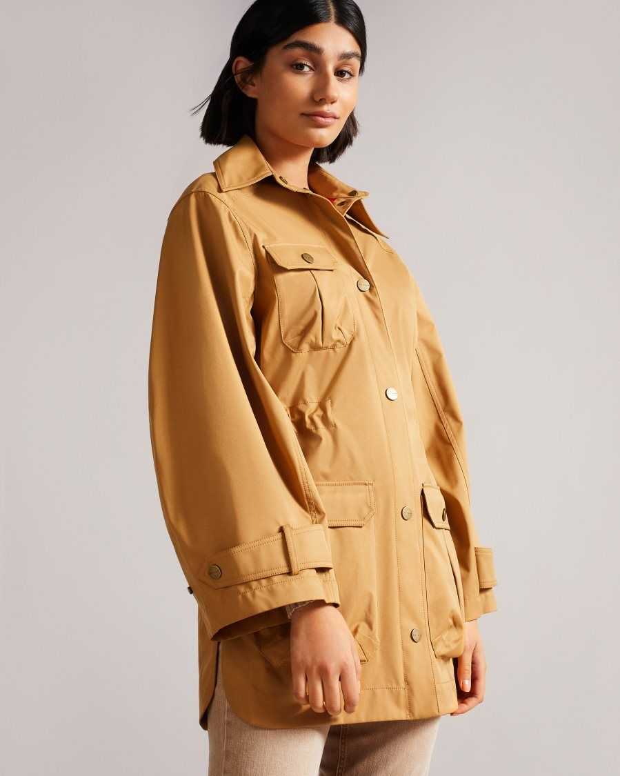 Ted Baker Peppi Double Faced Hunting Jacket Light Brown | 9842160-CS