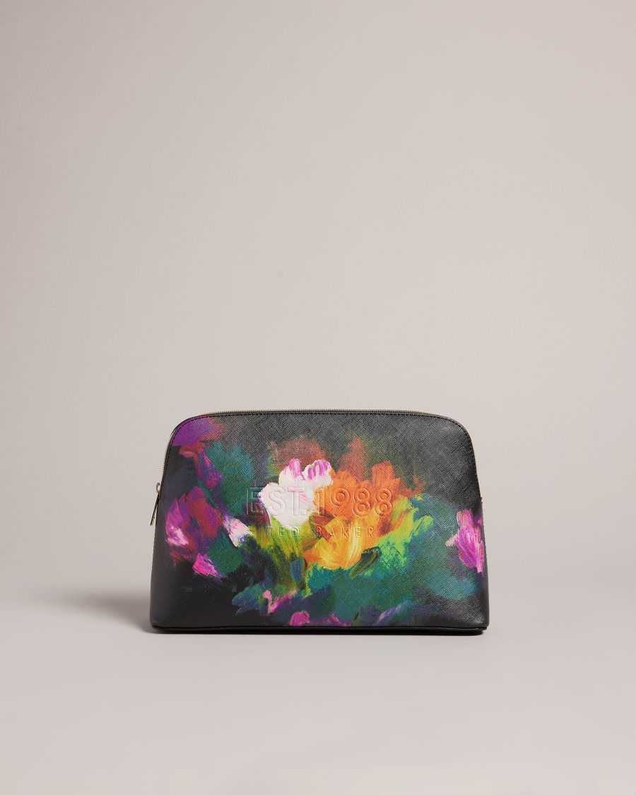 Ted Baker Peracon Art Print Washbag Black | 8956273-FQ