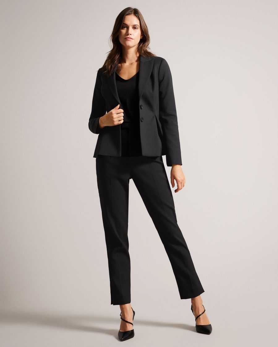 Ted Baker Philiya Peplum Waist Suit Jacket Black | 6385402-ZB