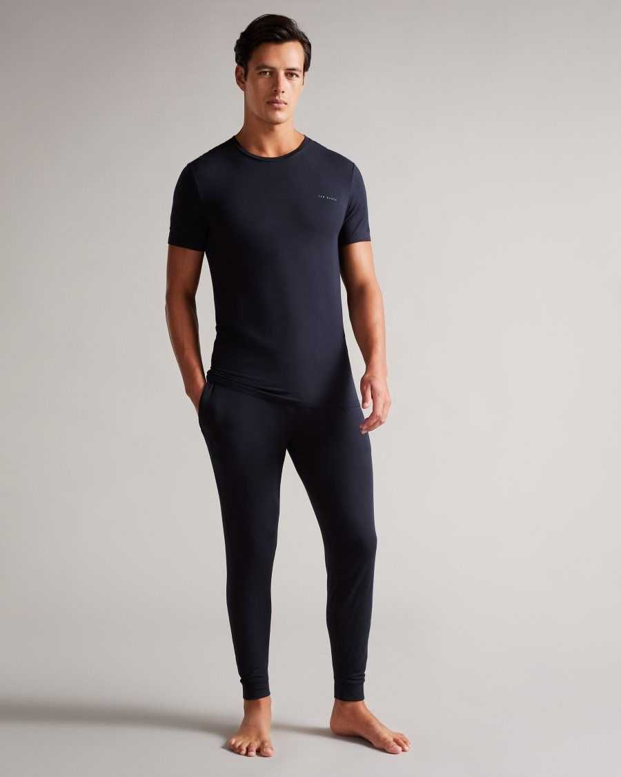 Ted Baker Pigenn Solid Modal Joggers Navy | 4520187-KQ