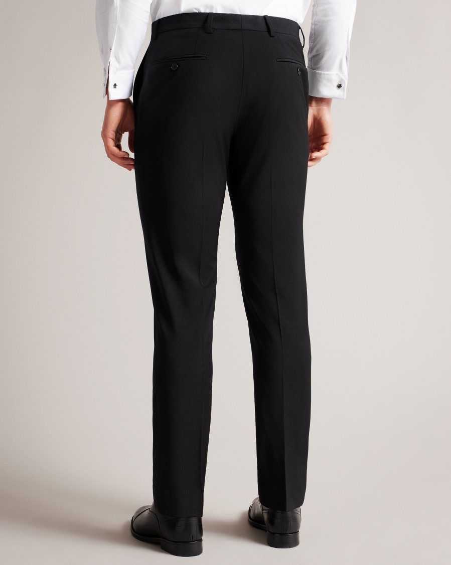 Ted Baker Pinets Slim Fit Tuxedo Suit Trousers Black | 6057814-ES