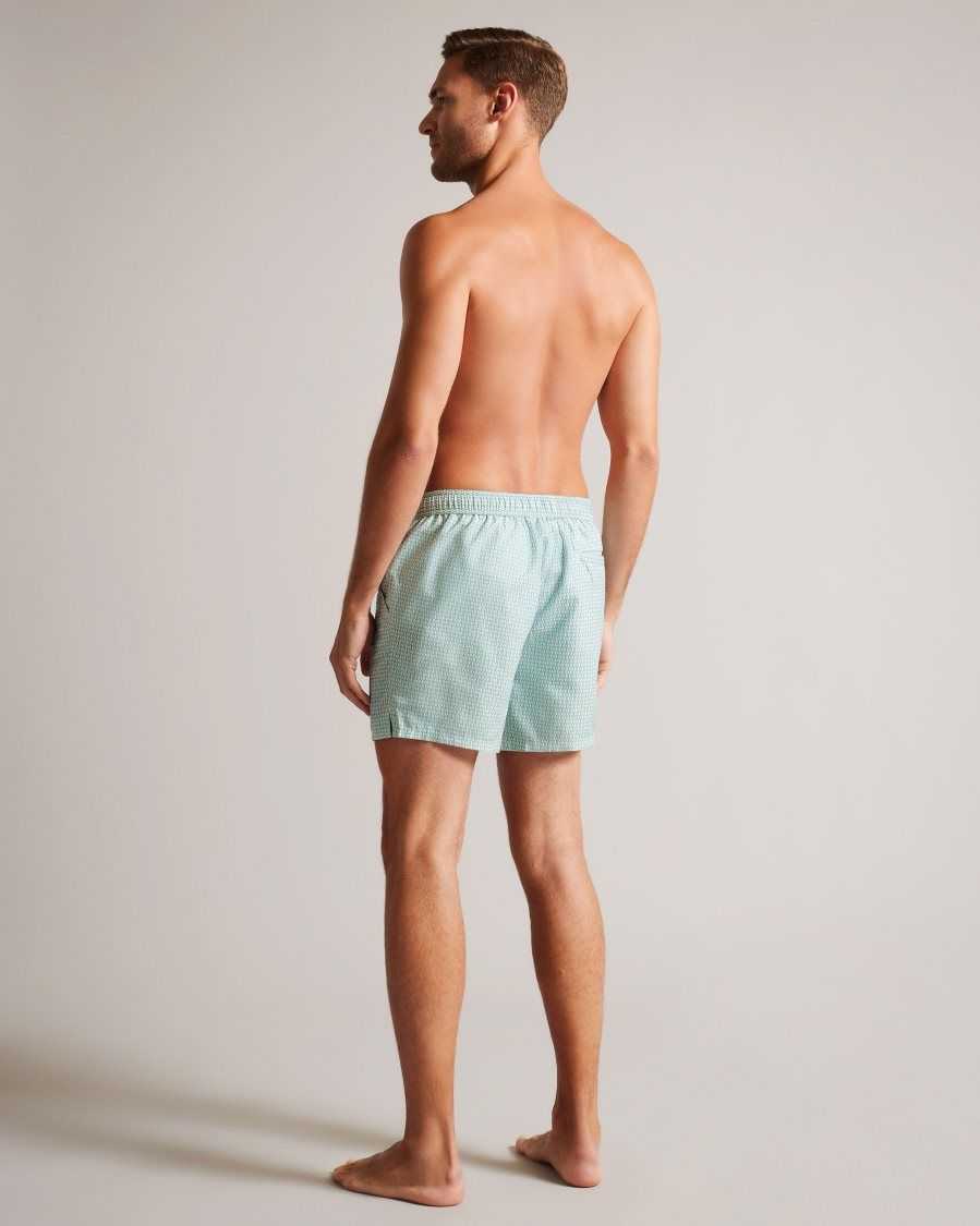 Ted Baker Popov Geometric Swim Shorts Mint | 6079182-LQ