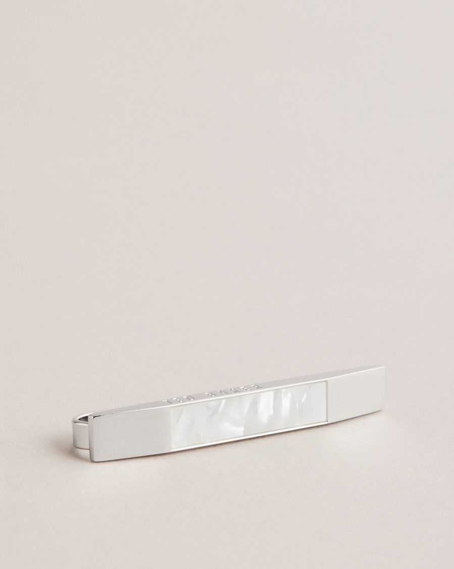 Ted Baker Presbar Marbled Tie Bar Silver Colour | 1382094-LA