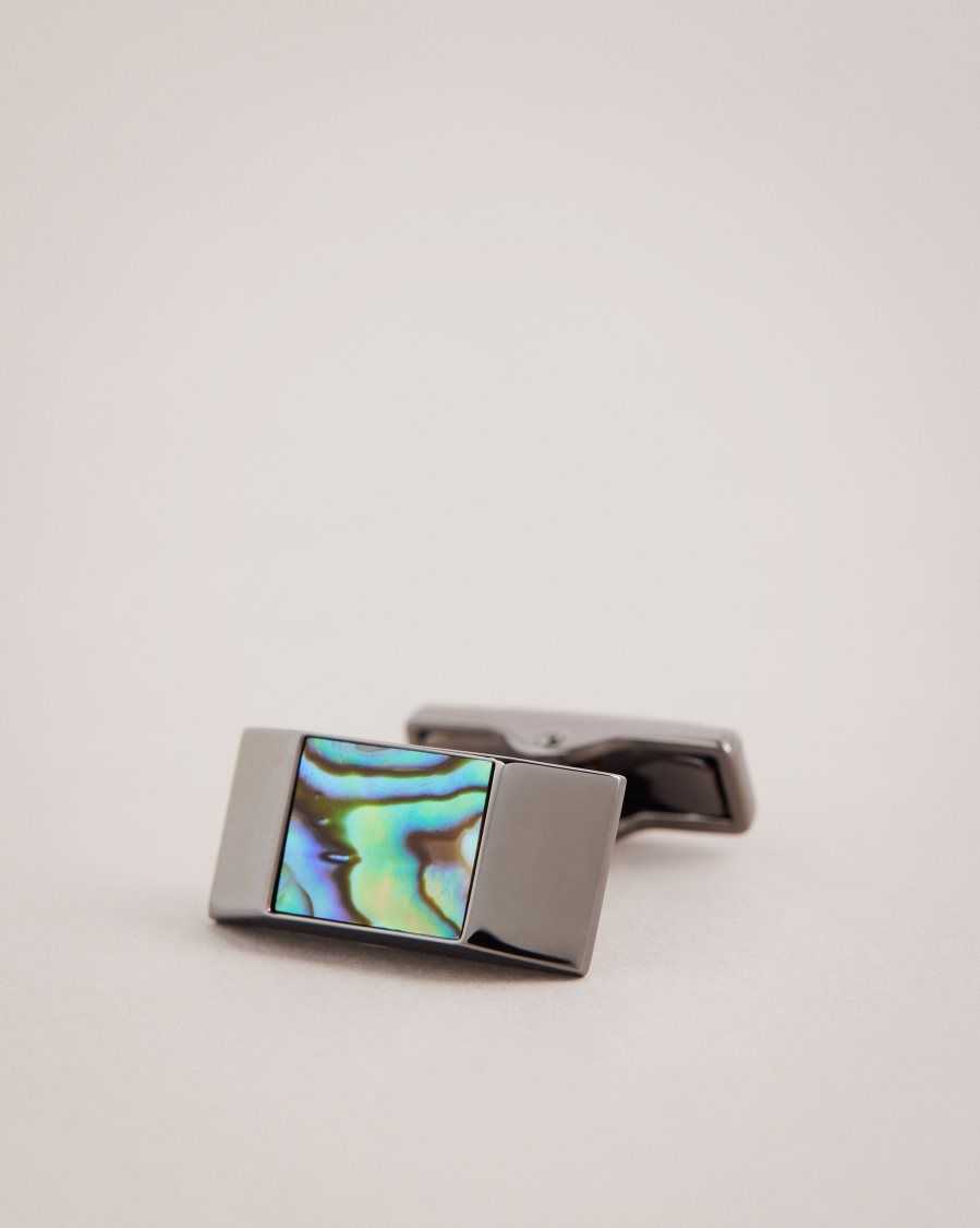 Ted Baker Presus Geometric Cufflinks Gunmetal Colour | 7456192-WM