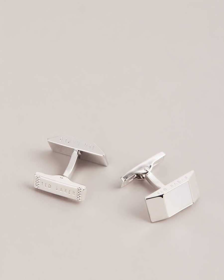 Ted Baker Presus Geometric Cufflinks Silver Colour | 4108935-EU