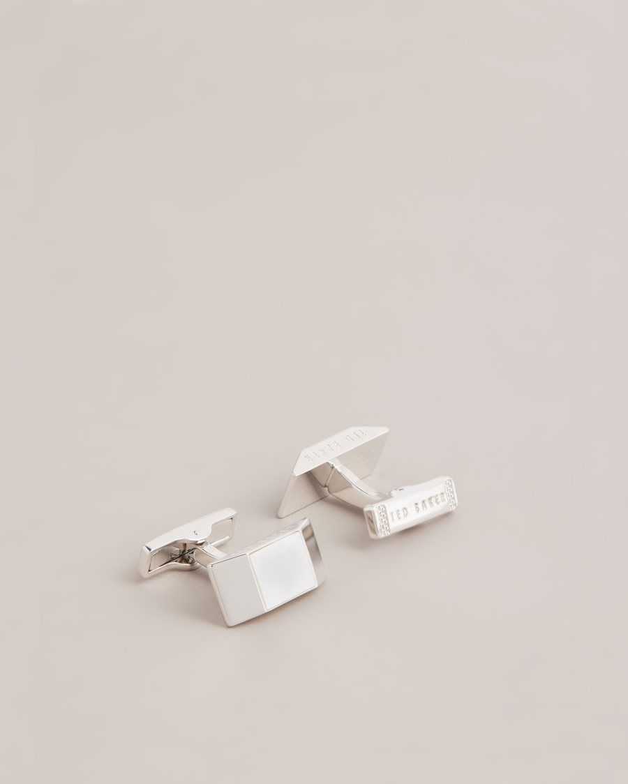 Ted Baker Presus Geometric Cufflinks Silver Colour | 4108935-EU