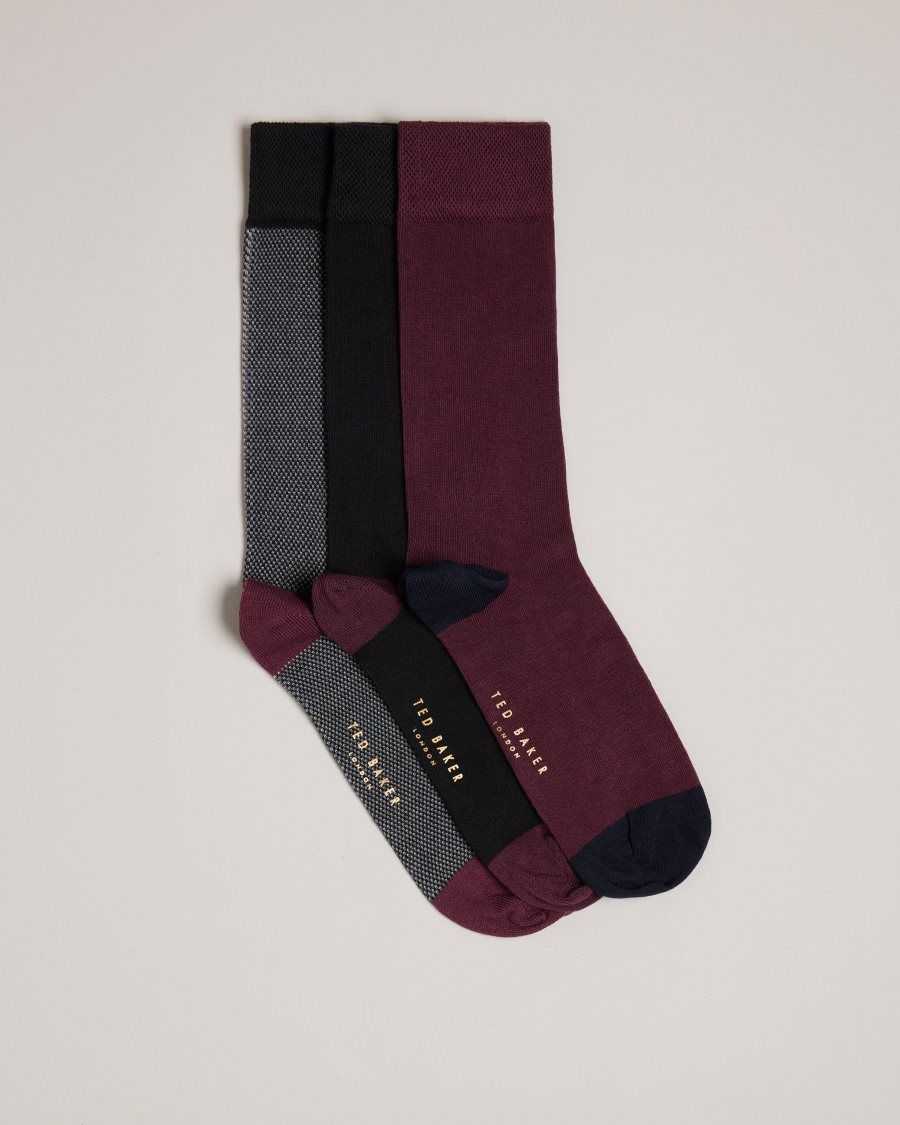 Ted Baker Prezzie Three Pack Of Assorted Socks Assorted | 7215398-LC