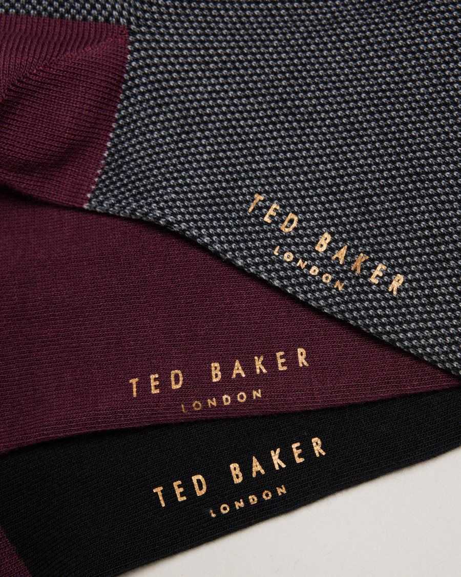 Ted Baker Prezzie Three Pack Of Assorted Socks Assorted | 7215398-LC