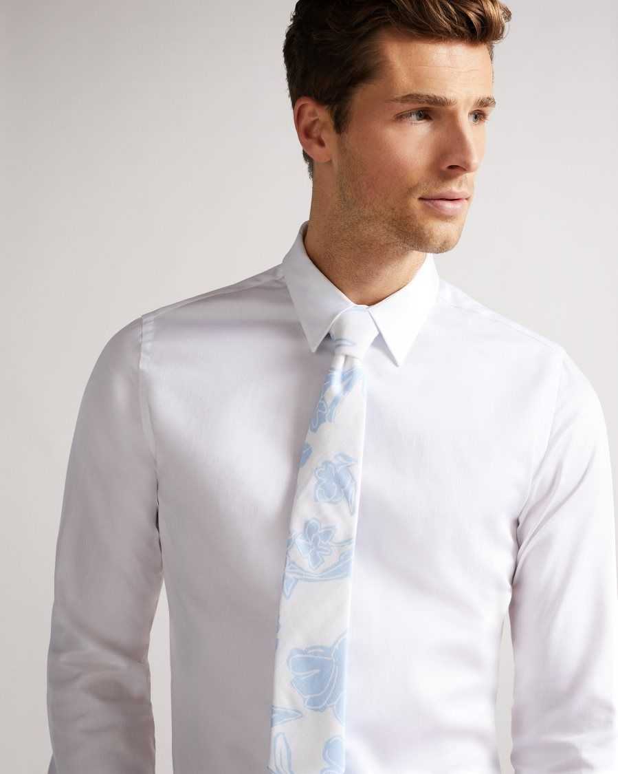 Ted Baker Ramsy Printed Tie Light Blue | 4235879-HV