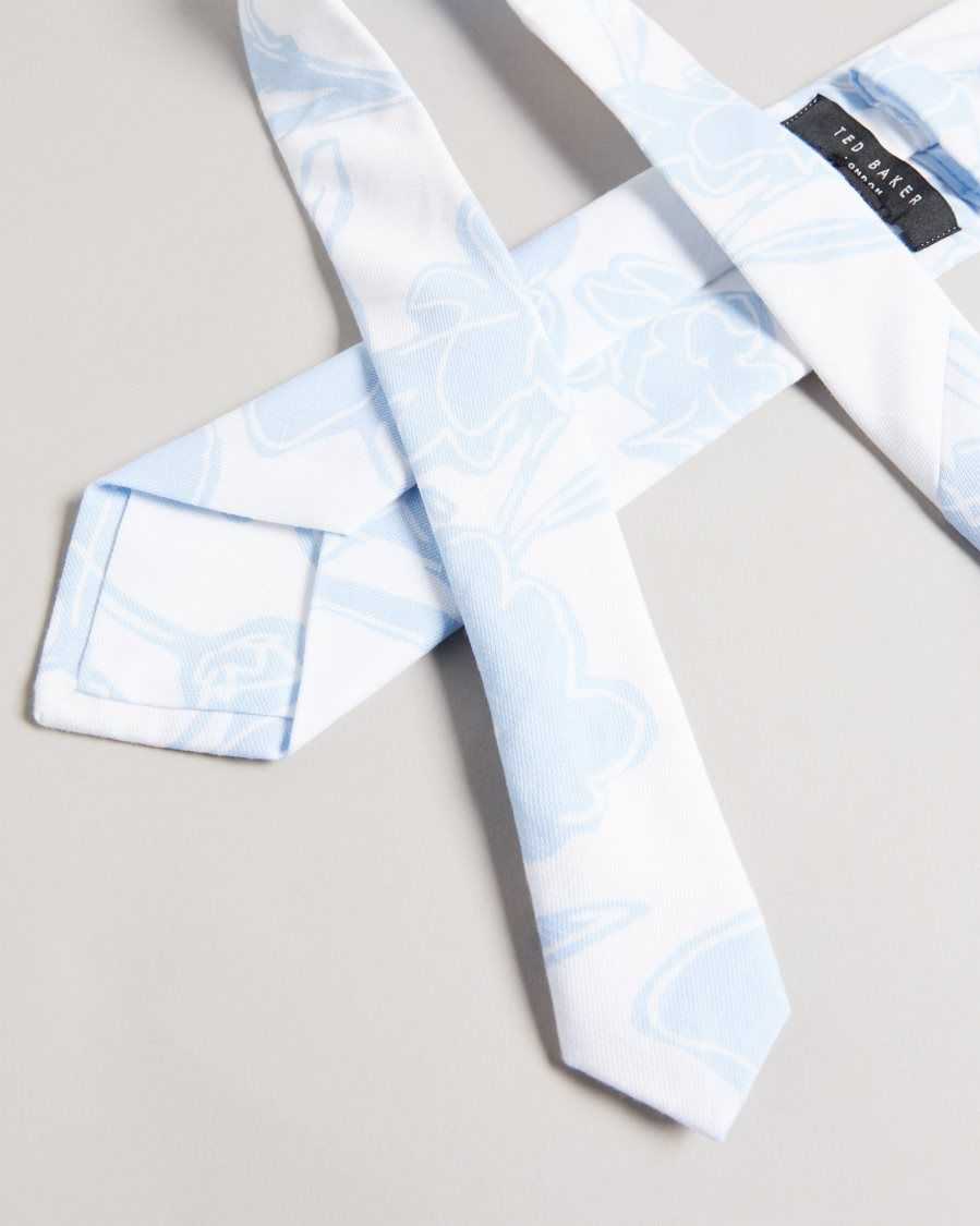 Ted Baker Ramsy Printed Tie Light Blue | 4235879-HV