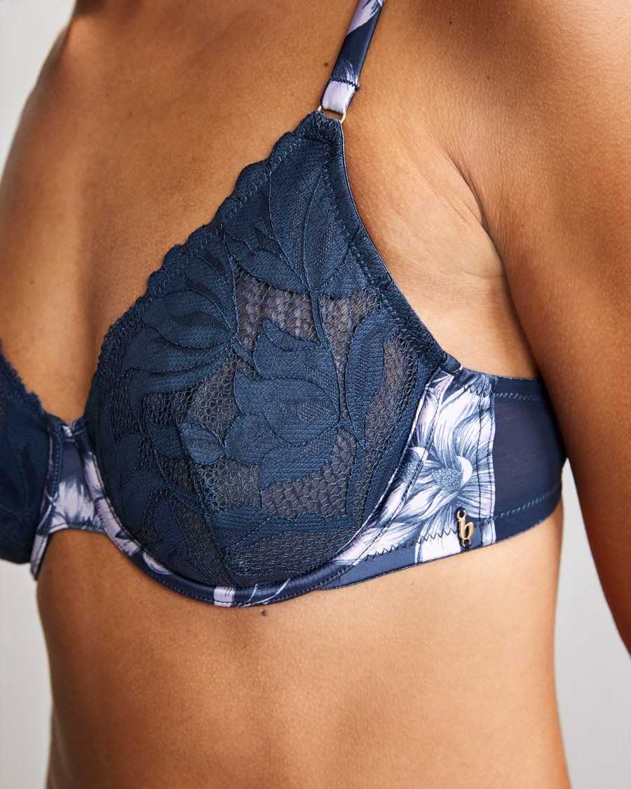 Ted Baker Refa Underwired Lace Bra Navy | 7019483-ZV