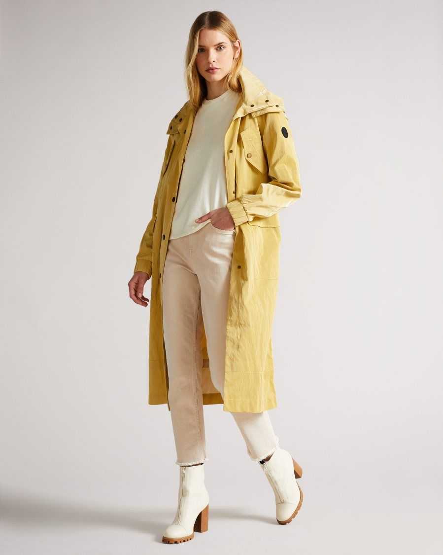 Ted Baker Renniey Technical Rain Mac Yellow | 1934568-IO