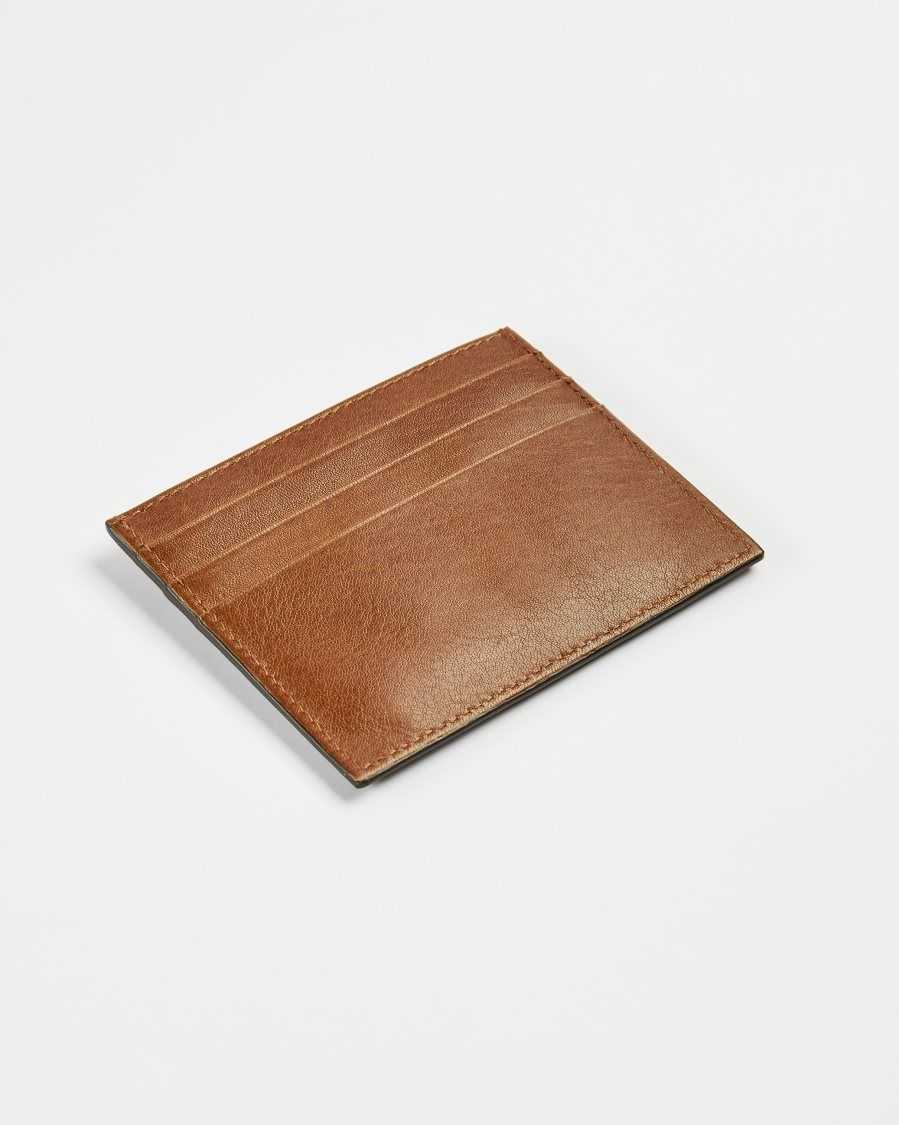 Ted Baker Rifle Embossed Corner Leather Cardholder Tan | 4052871-ZP