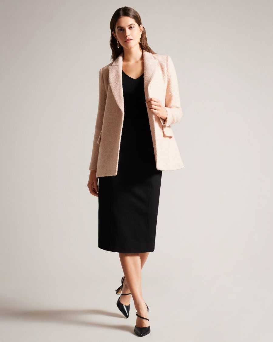 Ted Baker Robinet Oversized Marled Blazer Coat Pale Pink | 0926183-EA