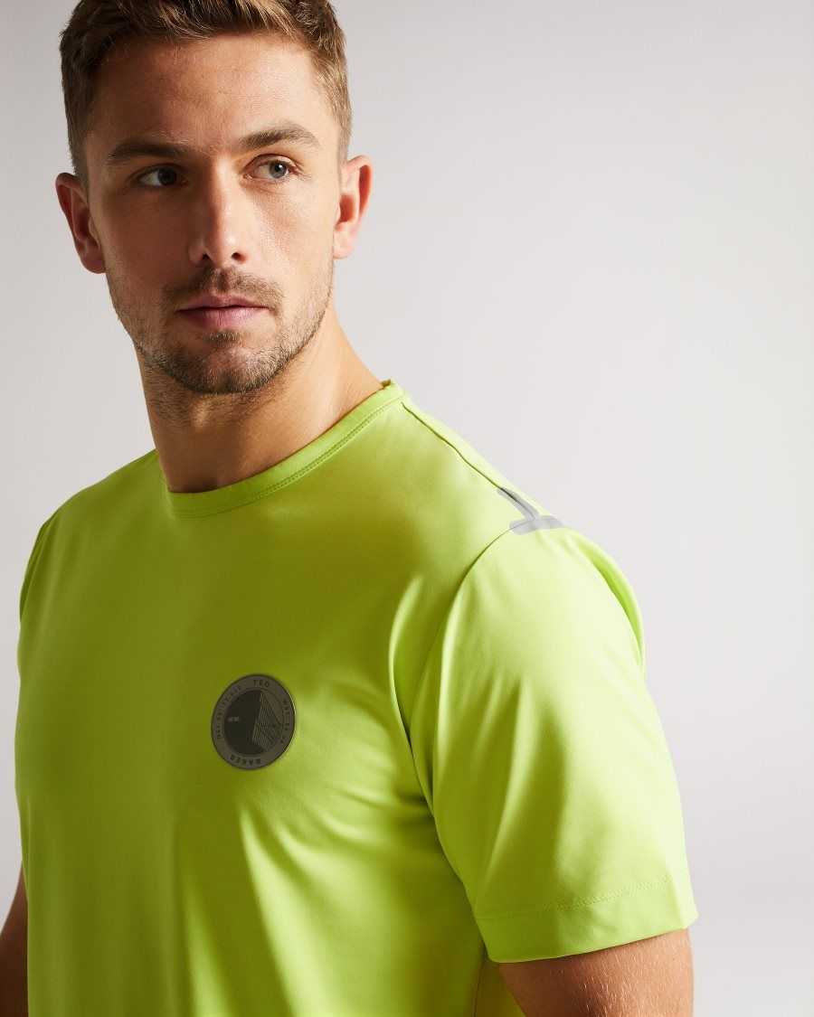 Ted Baker Roding Short Sleeve Active Quick Dry T Shirt Lime | 3487659-AW