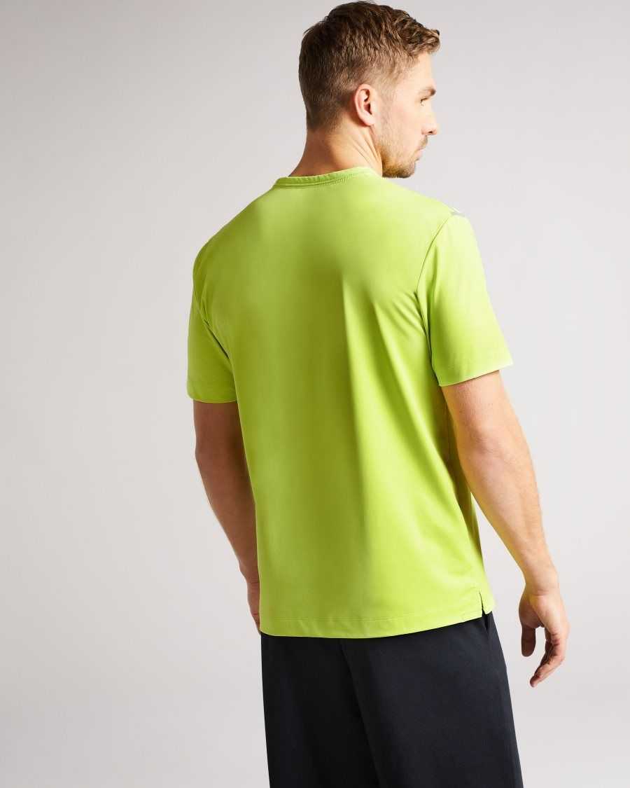 Ted Baker Roding Short Sleeve Active Quick Dry T Shirt Lime | 3487659-AW