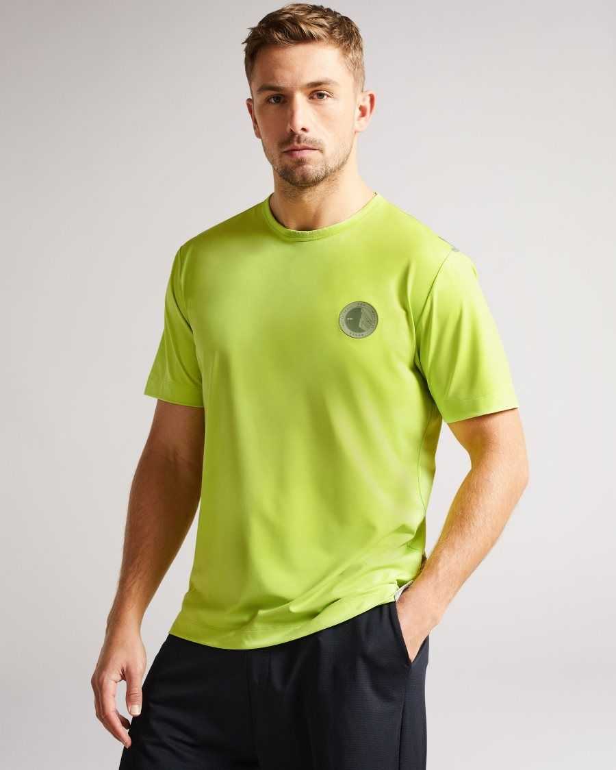 Ted Baker Roding Short Sleeve Active Quick Dry T Shirt Lime | 3487659-AW