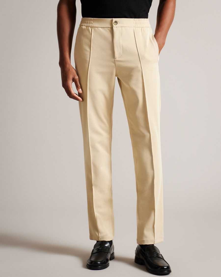 Ted Baker Rodny Irvine Slim Fit Elasticated Trousers Stone | 6841723-WJ