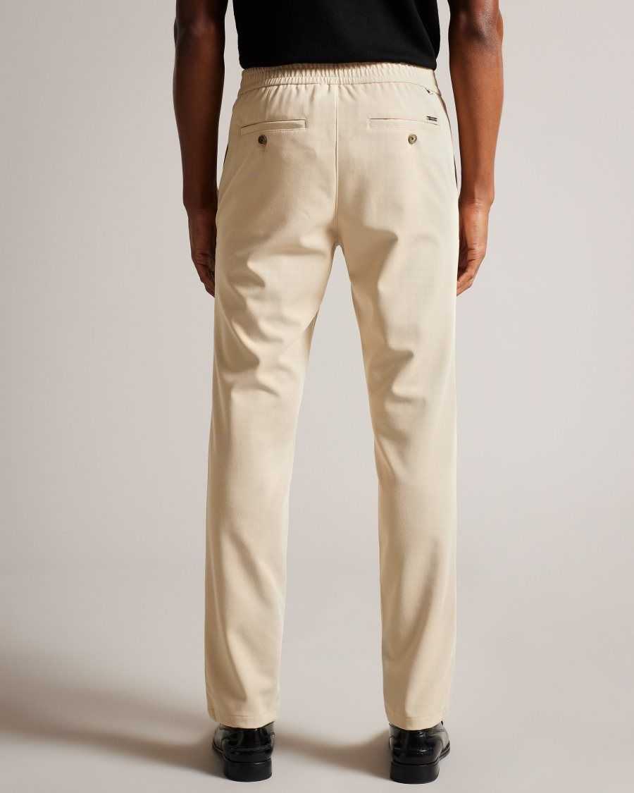 Ted Baker Rodny Irvine Slim Fit Elasticated Trousers Stone | 6841723-WJ