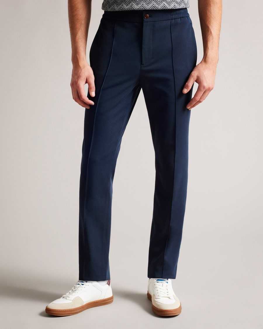 Ted Baker Rodny Irvine Slim Fit Elasticated Trousers Navy | 9830561-VE