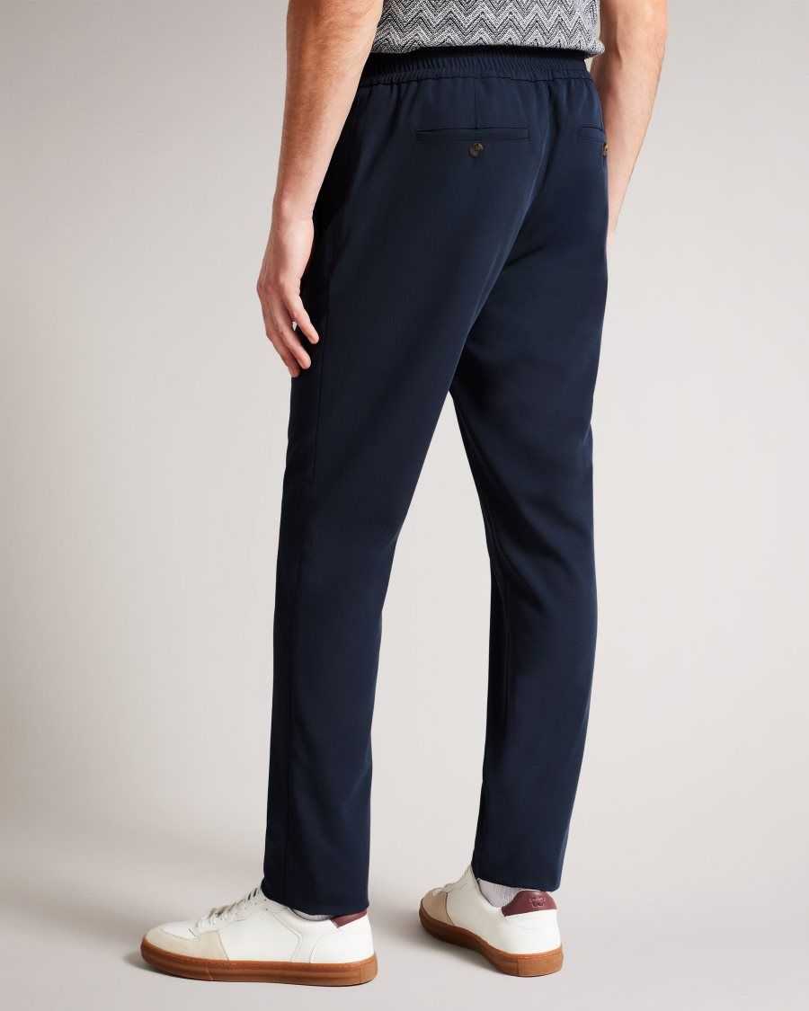 Ted Baker Rodny Irvine Slim Fit Elasticated Trousers Navy | 9830561-VE