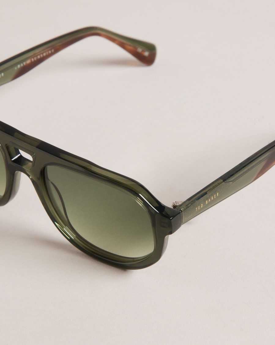 Ted Baker Romaan Classic Framed Sunglasses Green | 0934871-LO