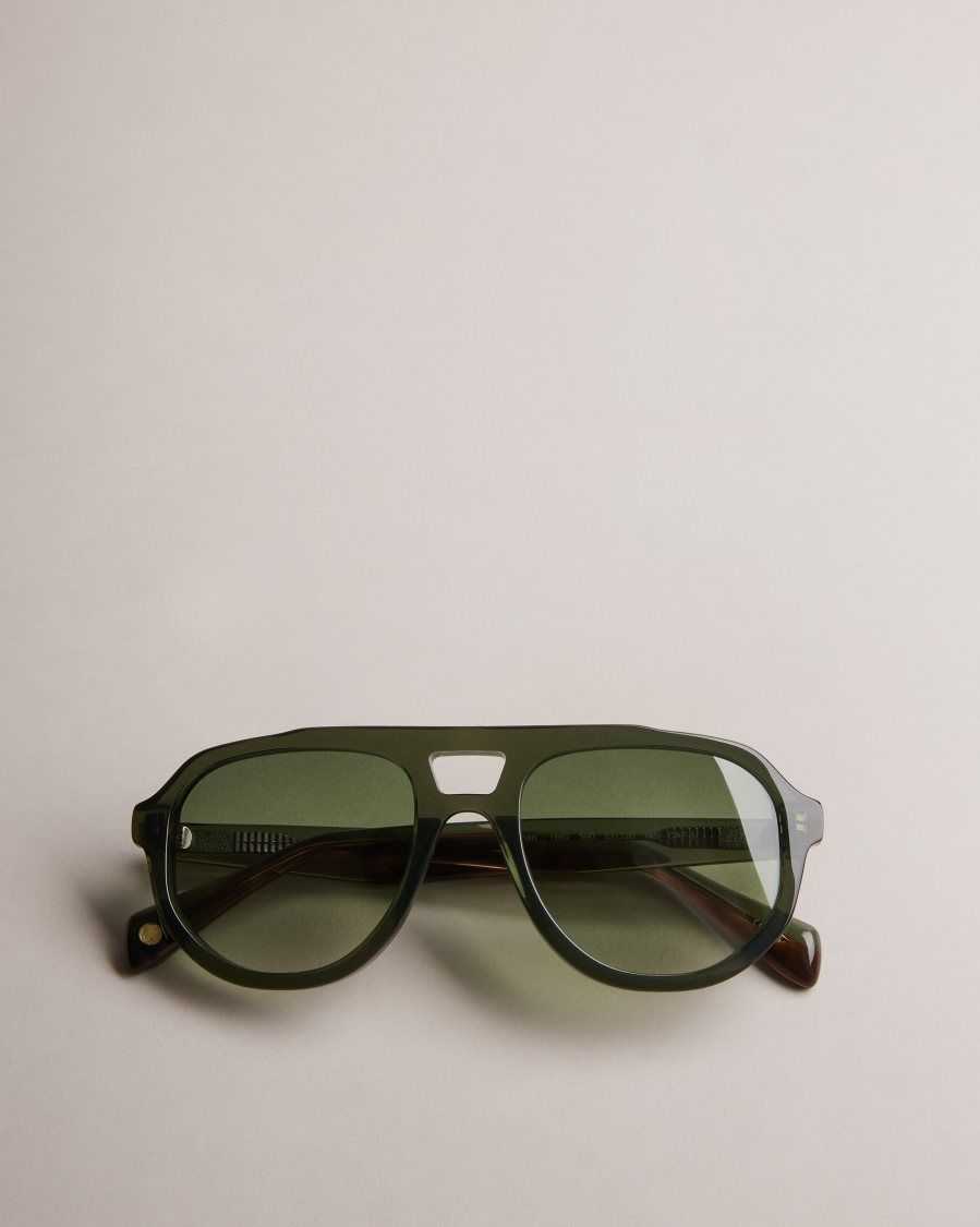 Ted Baker Romaan Classic Framed Sunglasses Green | 0934871-LO